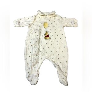 Disney Pale Yellow Preemie Onesie with Bee Accents